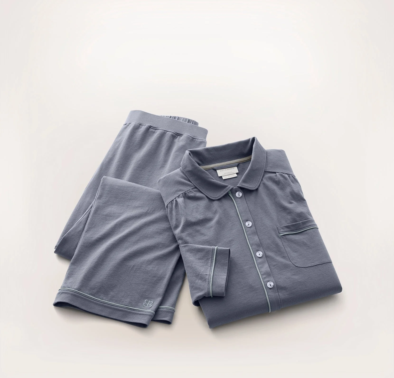 Soft Knit Long Sleeve & Pants Pajama Set - Mineral - Image 7