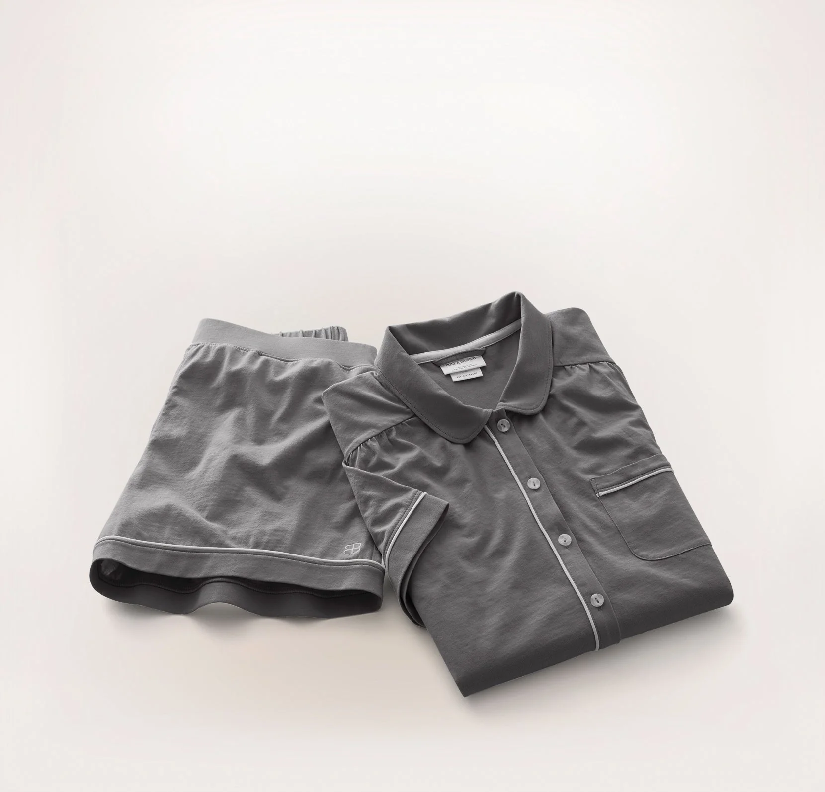 Soft Knit Short Sleeve & Shorts Pajama Set - Night - Image 6