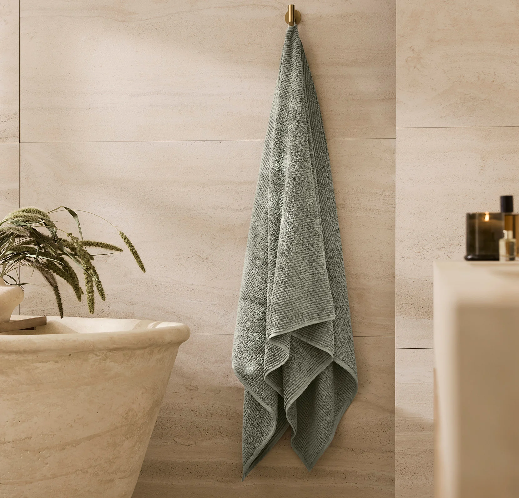 Turkish Ribbed Bath Sheet Set - Image 32