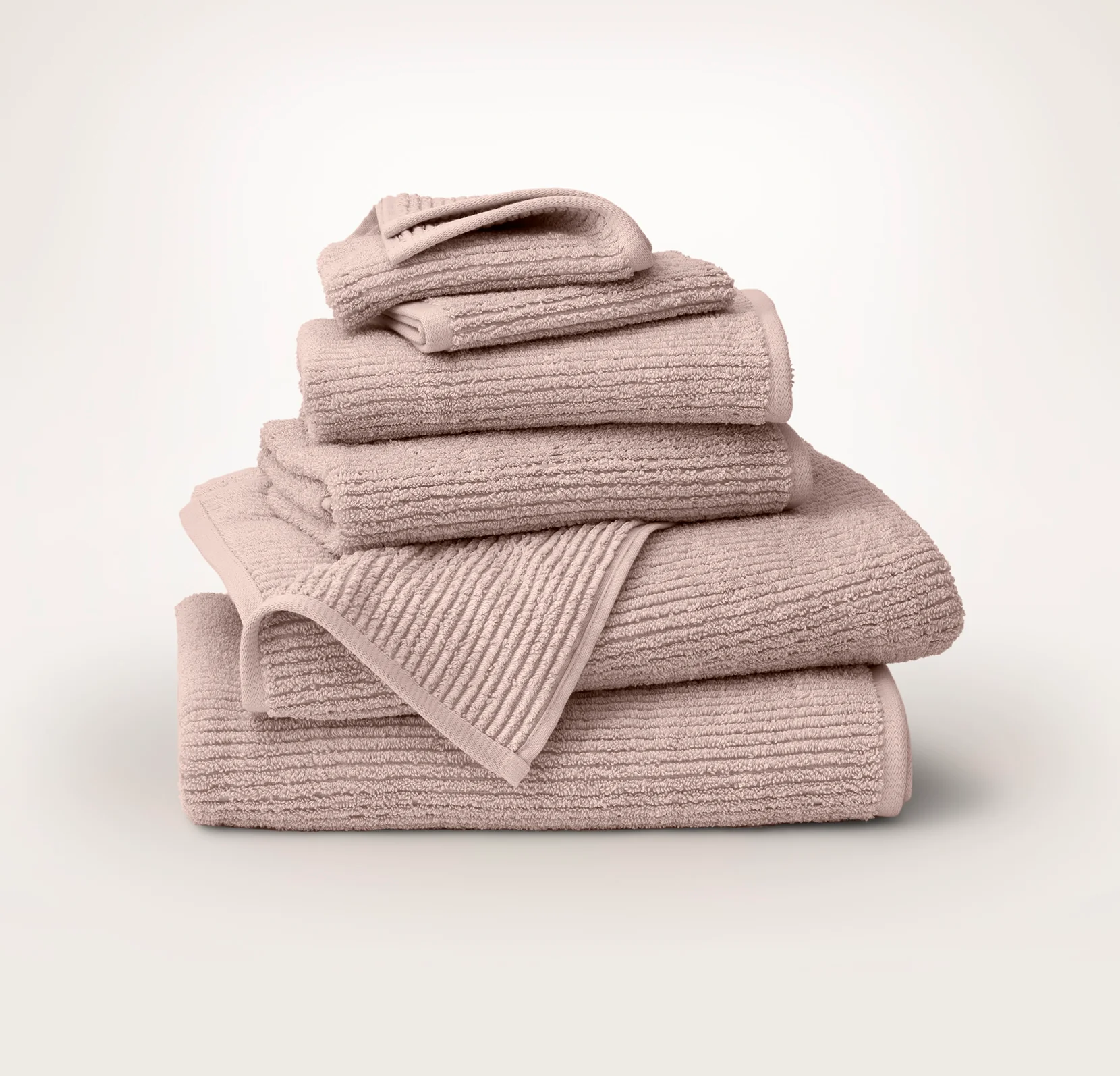 Turkish Ribbed Bath Towel Set - Image 8