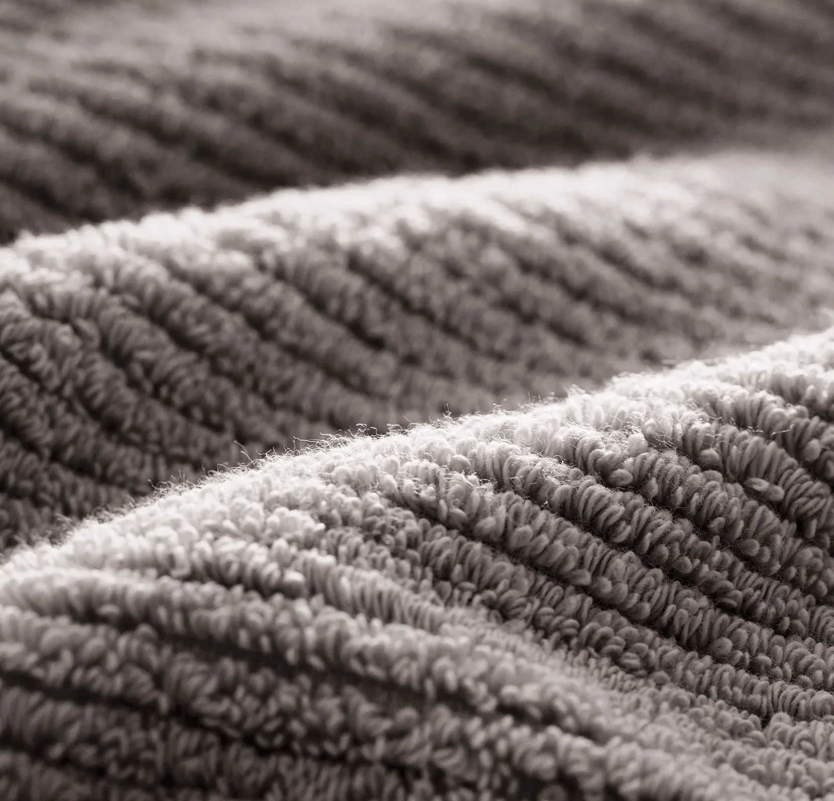 Turkish Ribbed Hand Towels (Pair) - Stone - Image 4