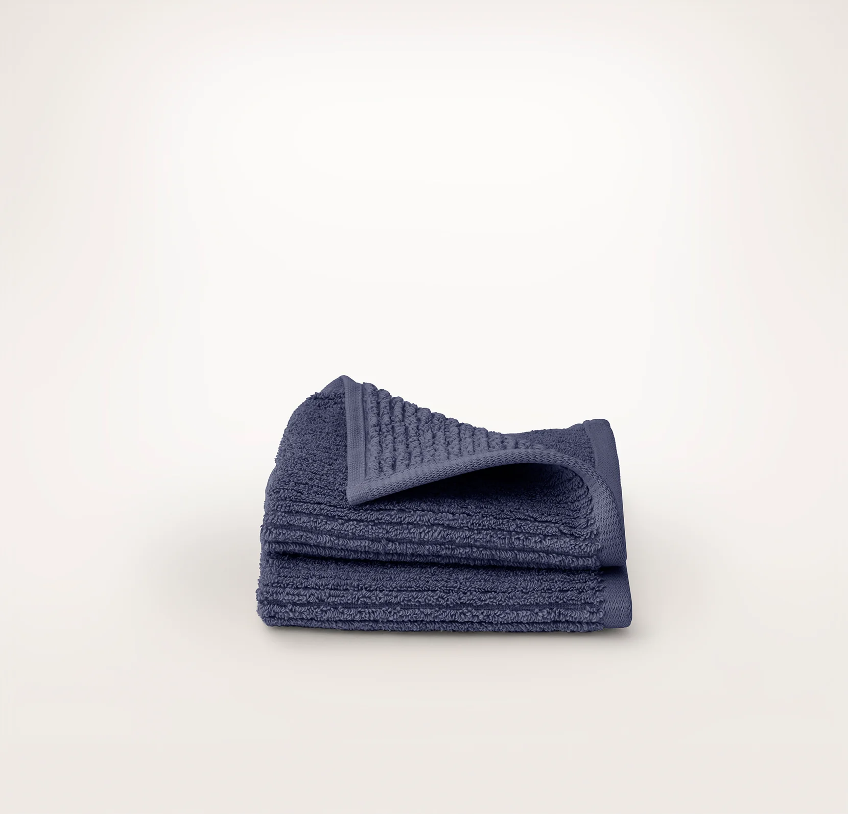 Turkish Ribbed Washcloths (Pair) - Coastal Navy