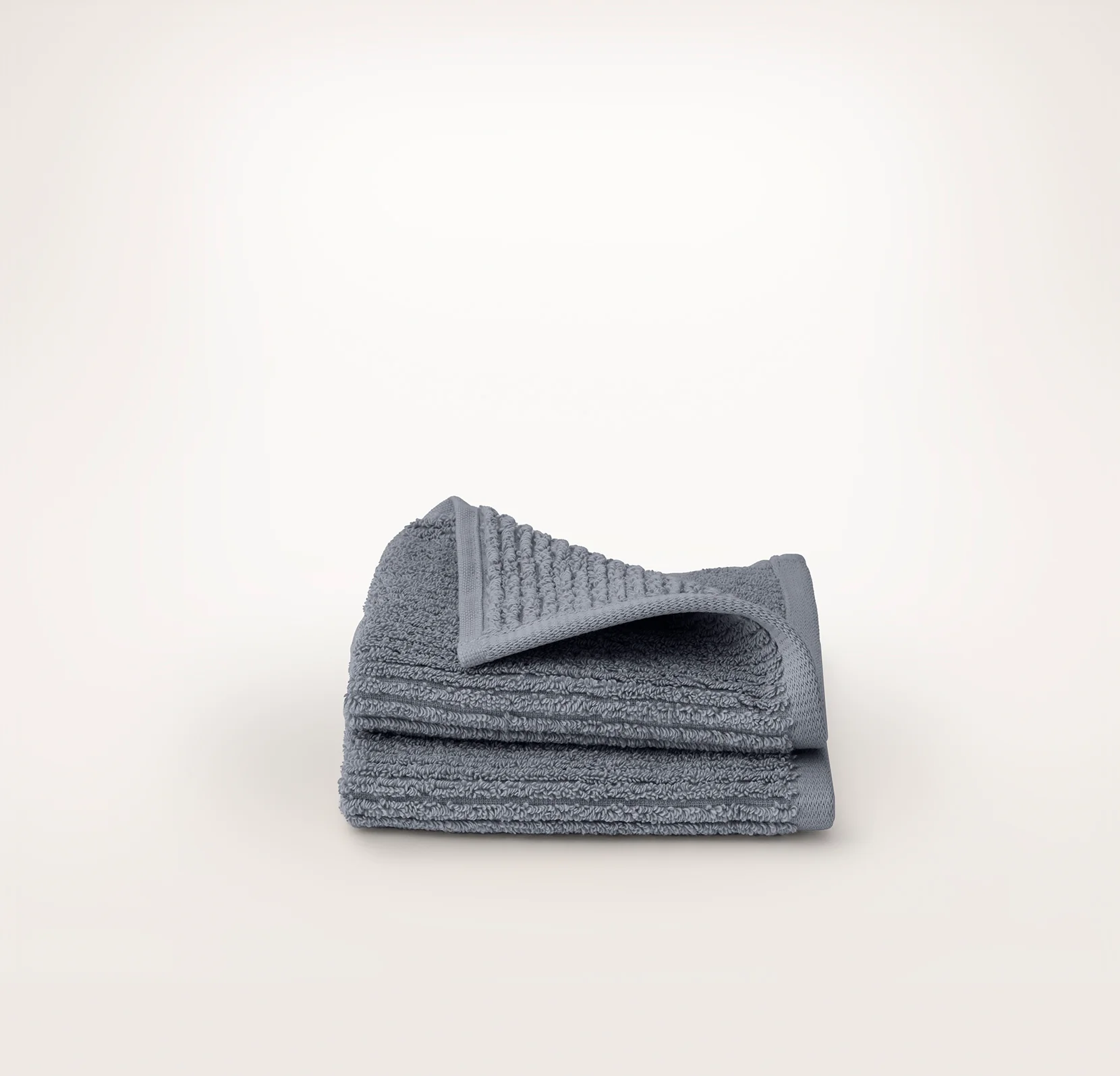 Turkish Ribbed Washcloths (Pair) - Mineral