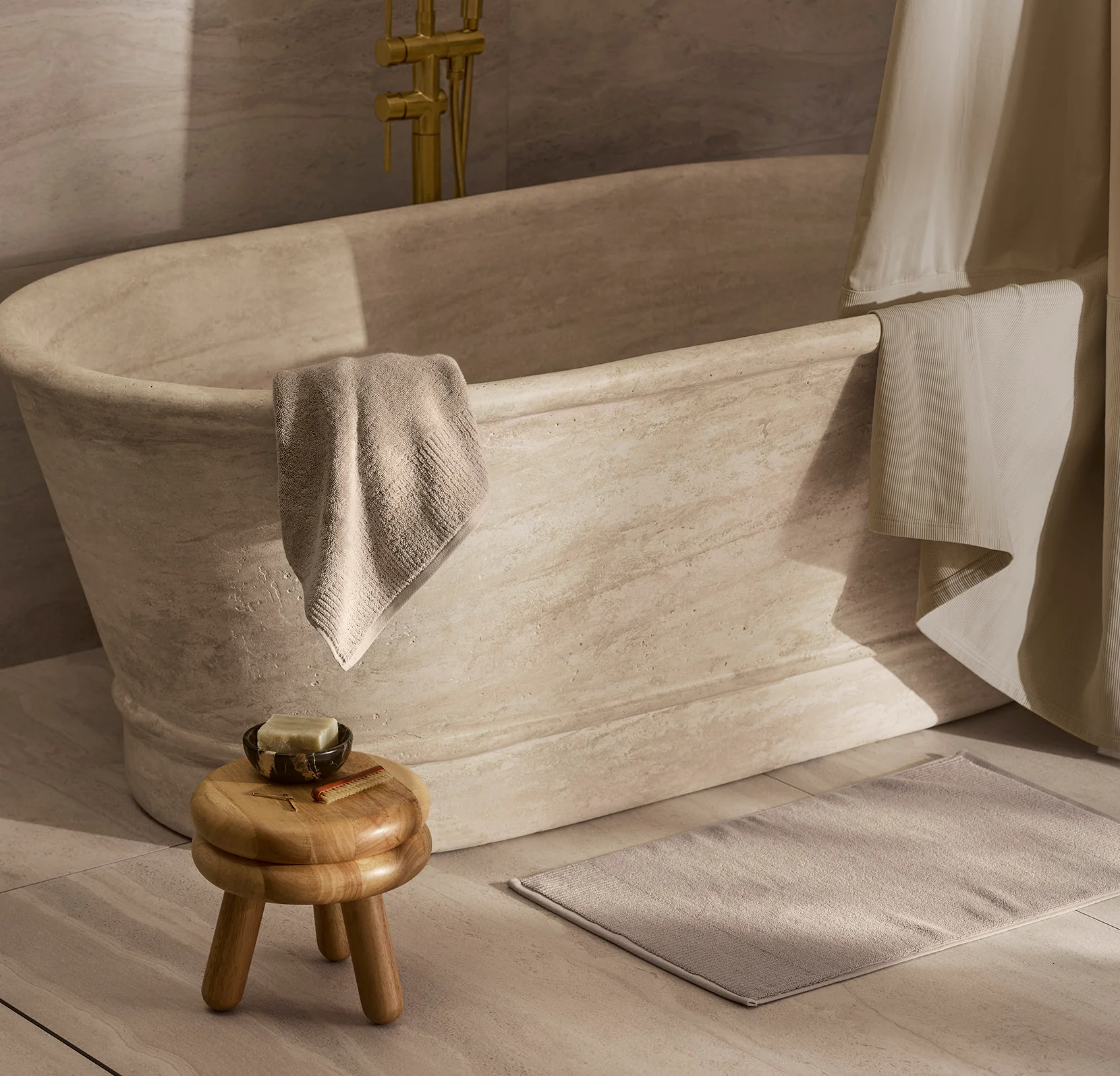 Turkish Ultra Plush Bath Mat - Oak - Image 2