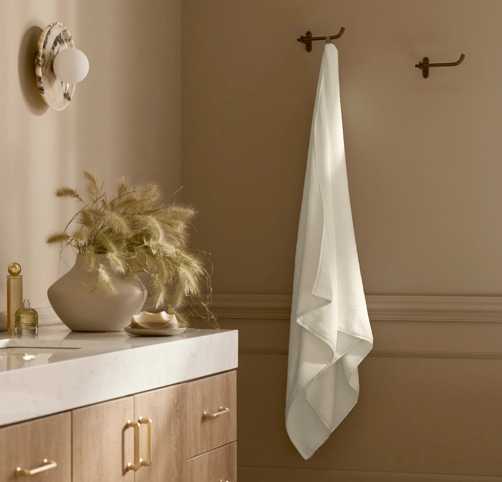 Turkish Ultra Plush Bath Sheet - Cream - Image 2