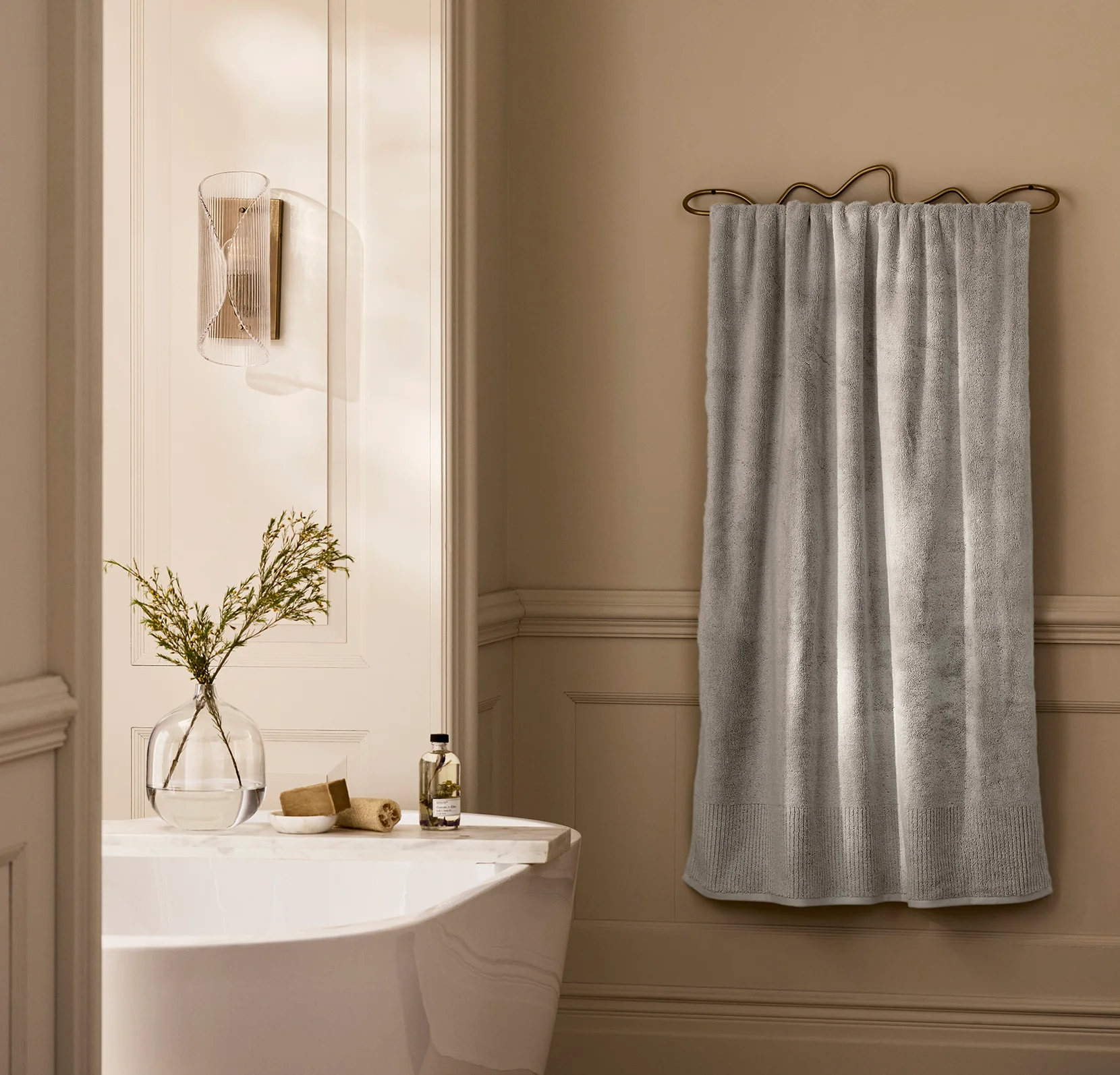 Turkish Ultra Plush Bath Towel - Pewter - Image 3