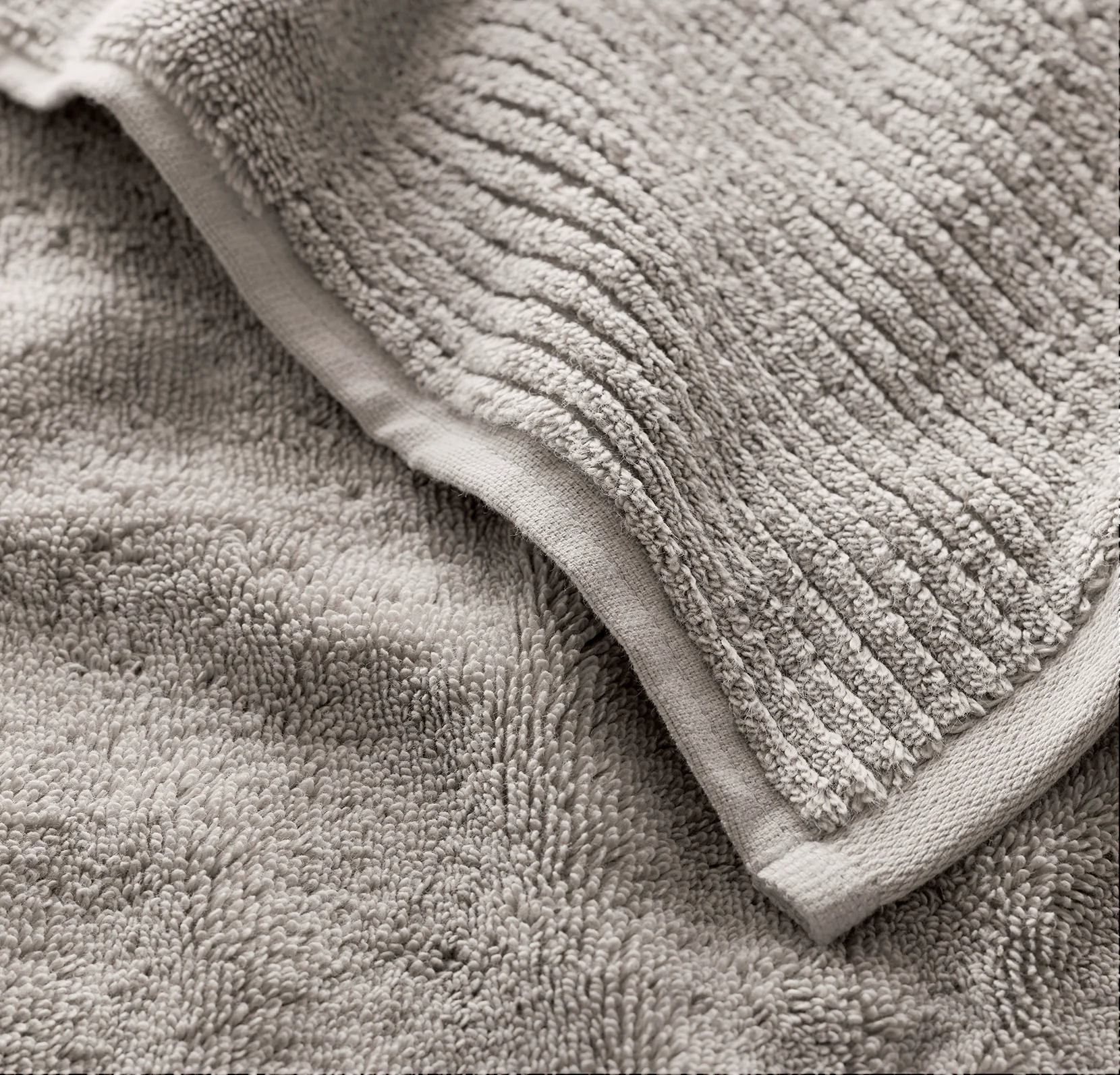 Turkish Ultra Plush Hand Towels (Pair) - Pewter - Image 3