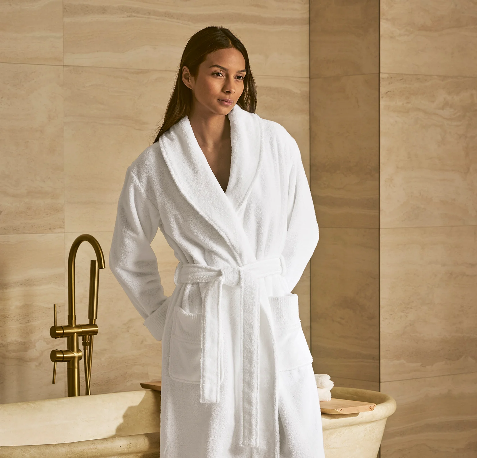 Turkish Ultra Plush Robe - White - Image 3