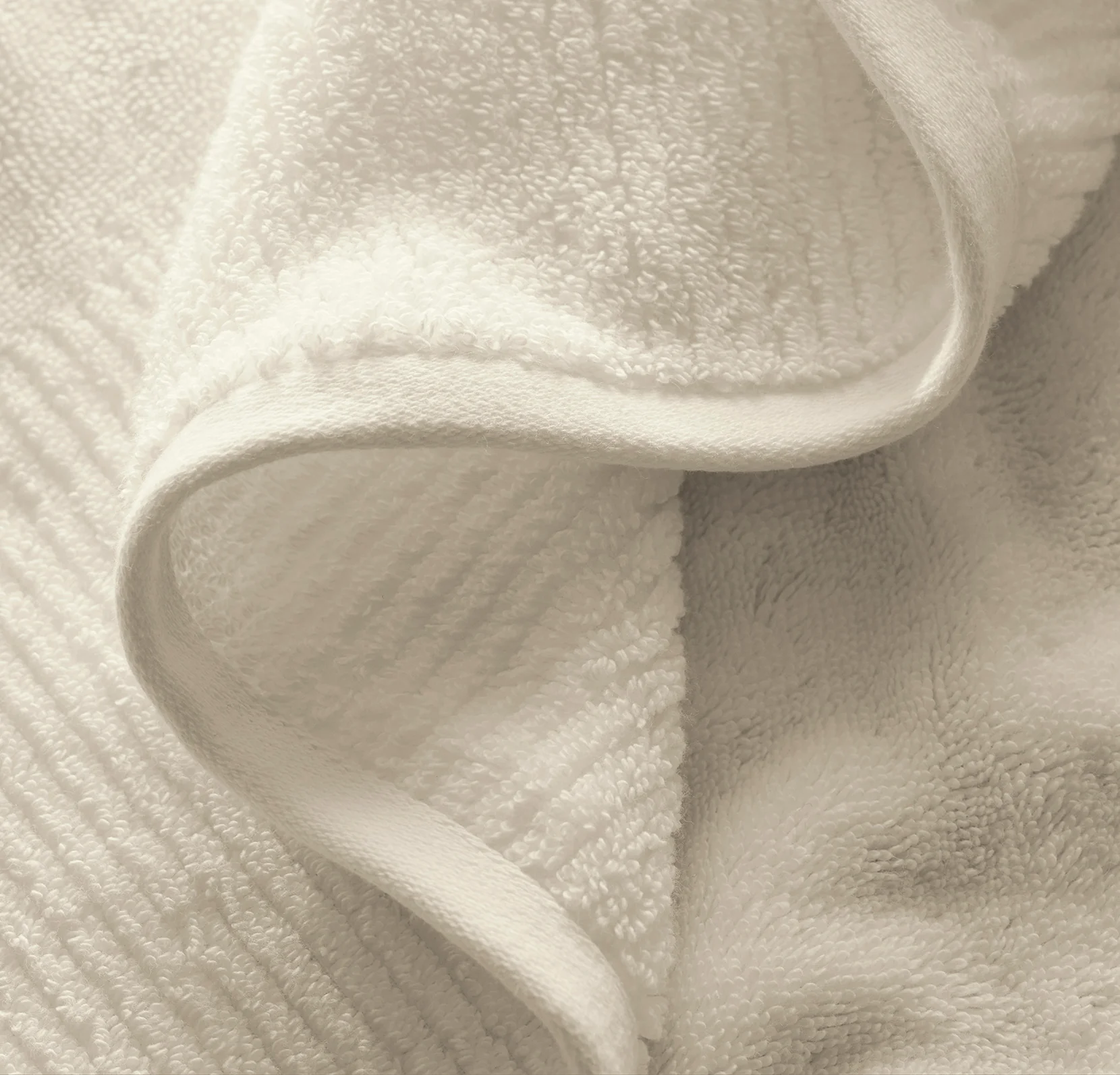 Turkish Ultra Plush Washcloths (Pair) - Cream - Image 3