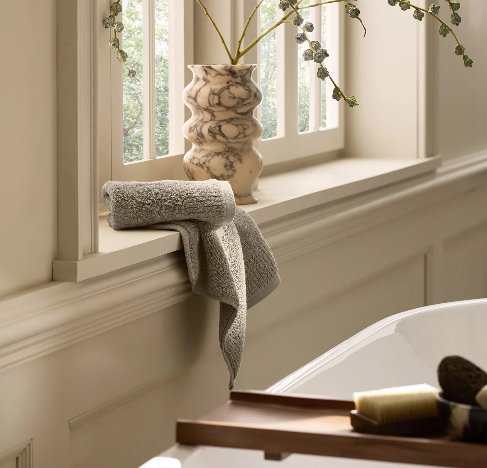 Turkish Ultra Plush Washcloths (Pair) - Oak - Image 2