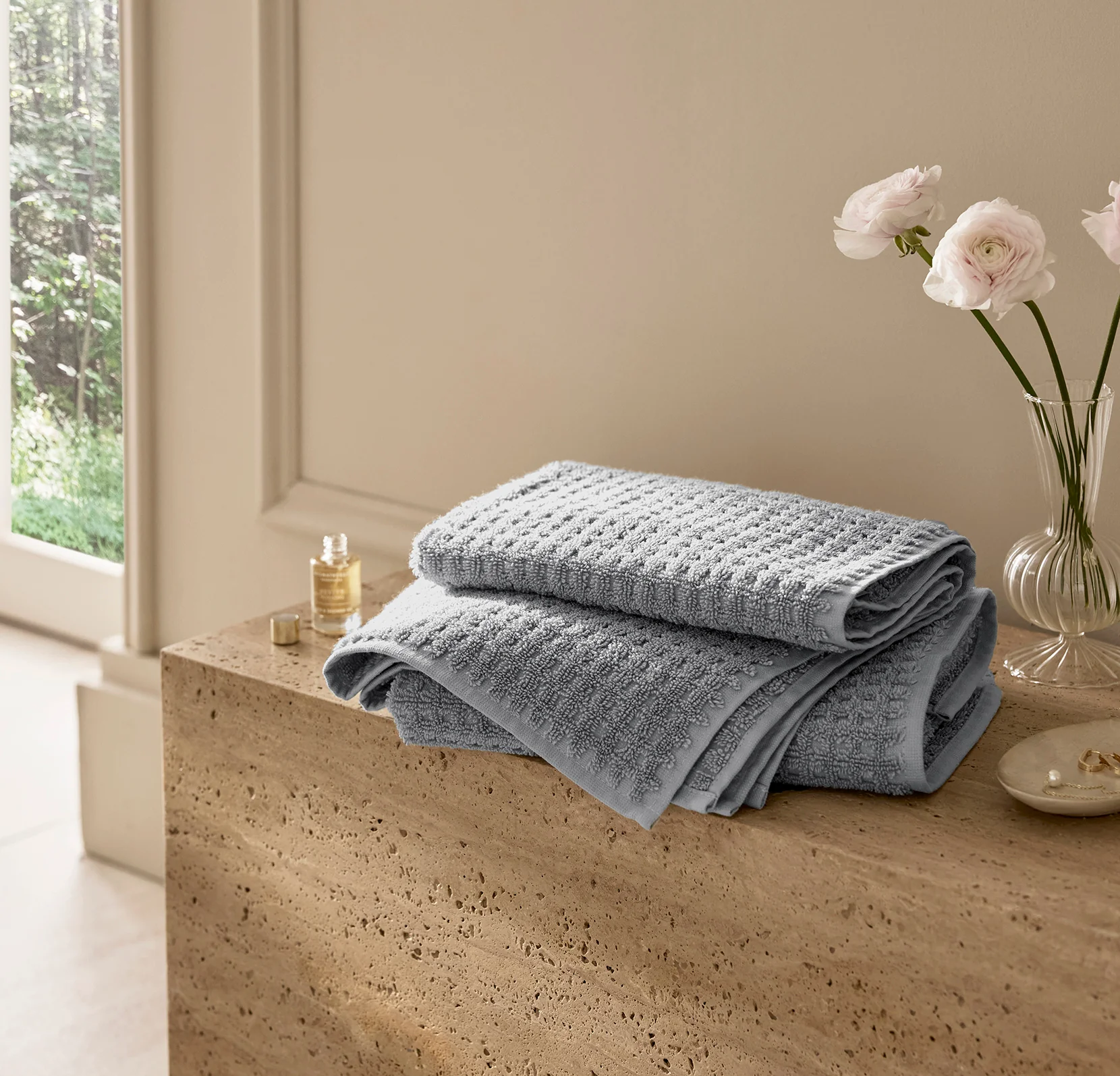 Turkish Waffle Hand Towels (Pair) - Shore - Image 2
