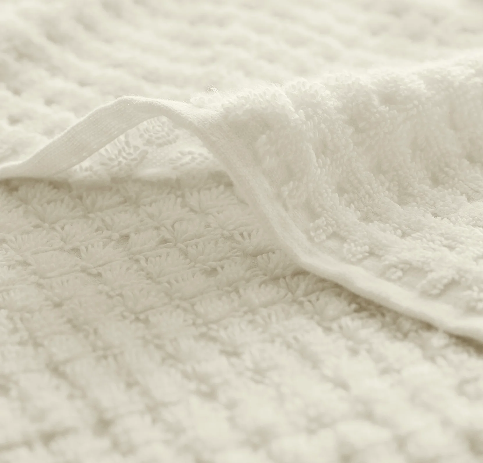 Turkish Waffle Washcloths (Pair) - Cream - Image 4