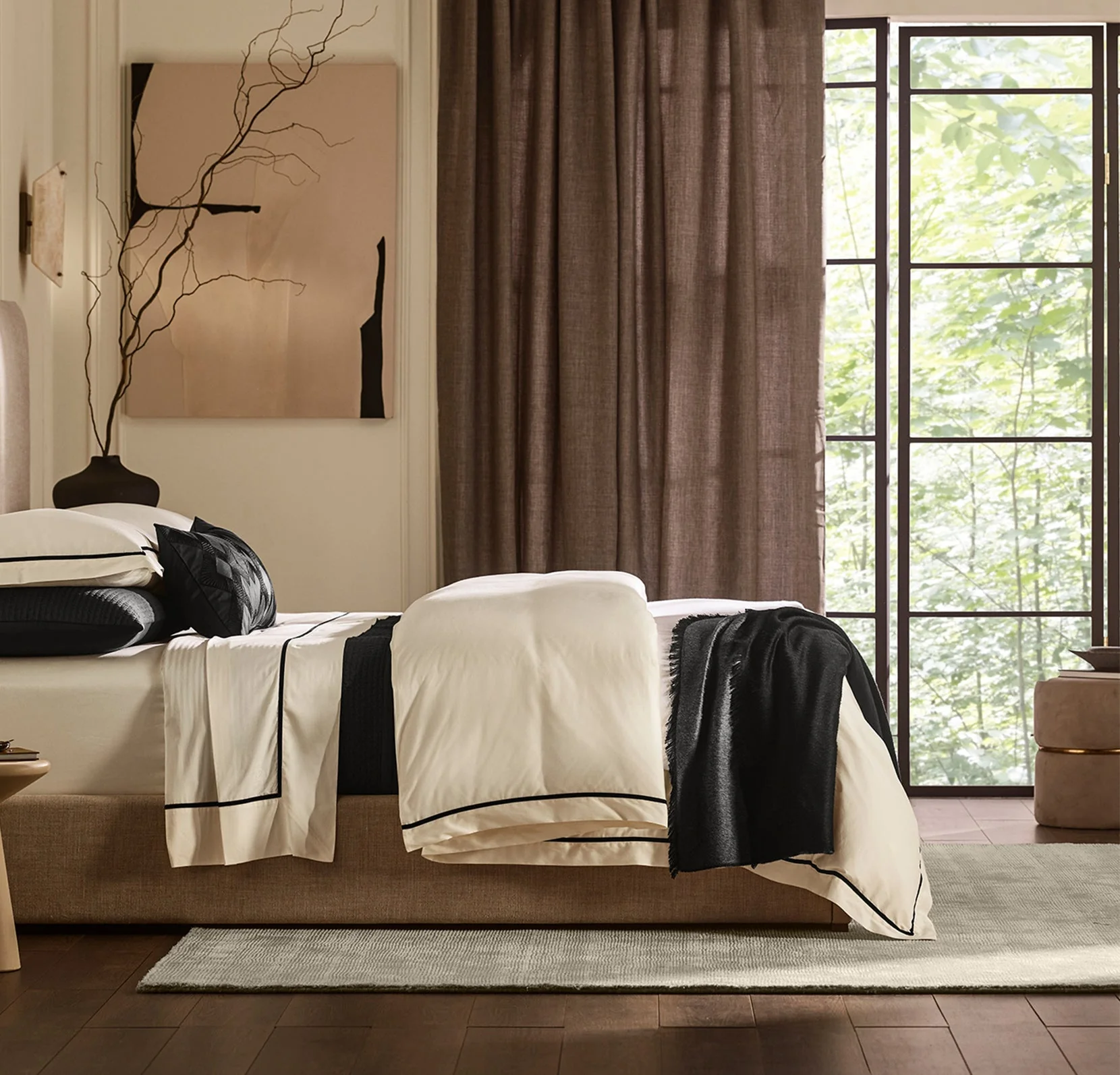 Two-Tone Ribbed Rug -  Oak/Cream - Image 2