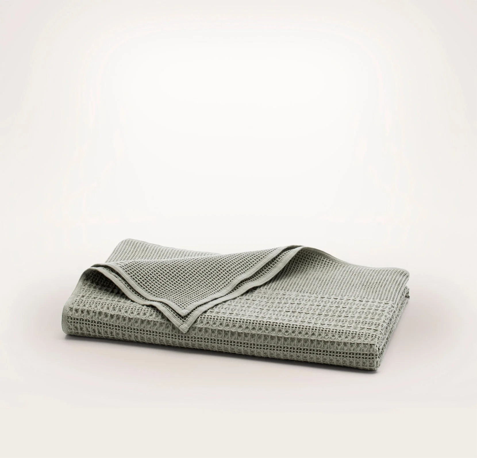 Waffle Mixed Stripe Throw Blanket - Sageleaf