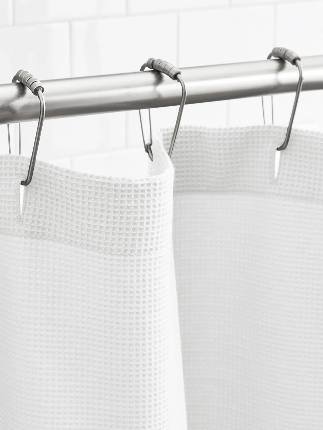 Waffle Shower Curtain - White